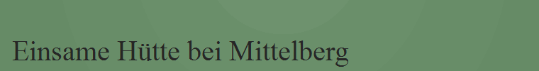 Einsame H�tte bei Mittelberg