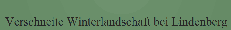 Verschneite Winterlandschaft bei Lindenberg